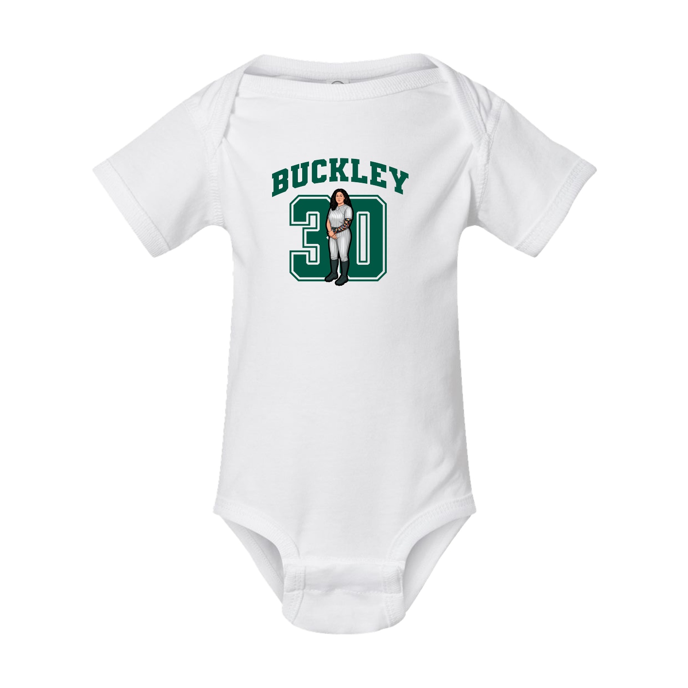 Baby Onesie — Number in White