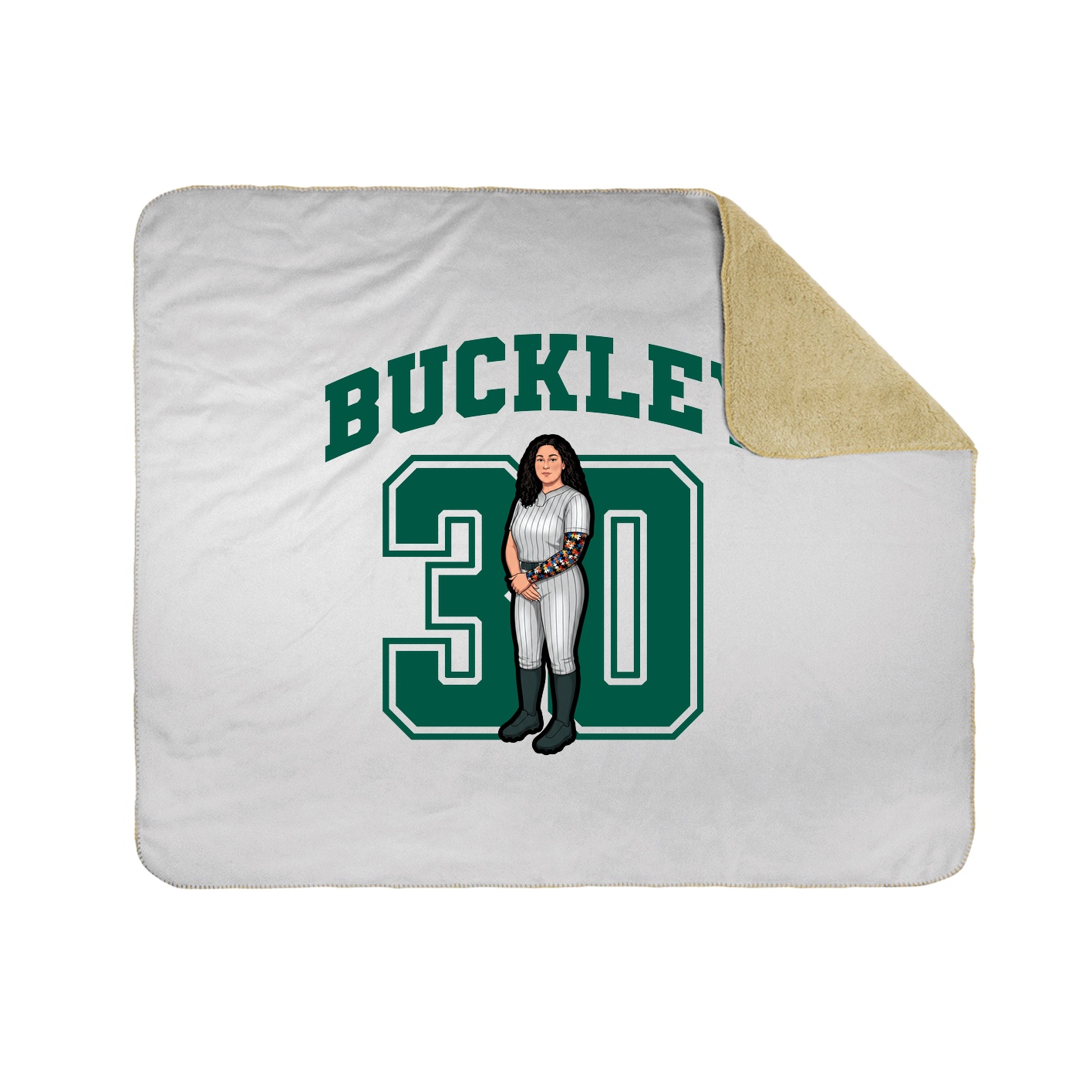 Throw Blanket — Number in White