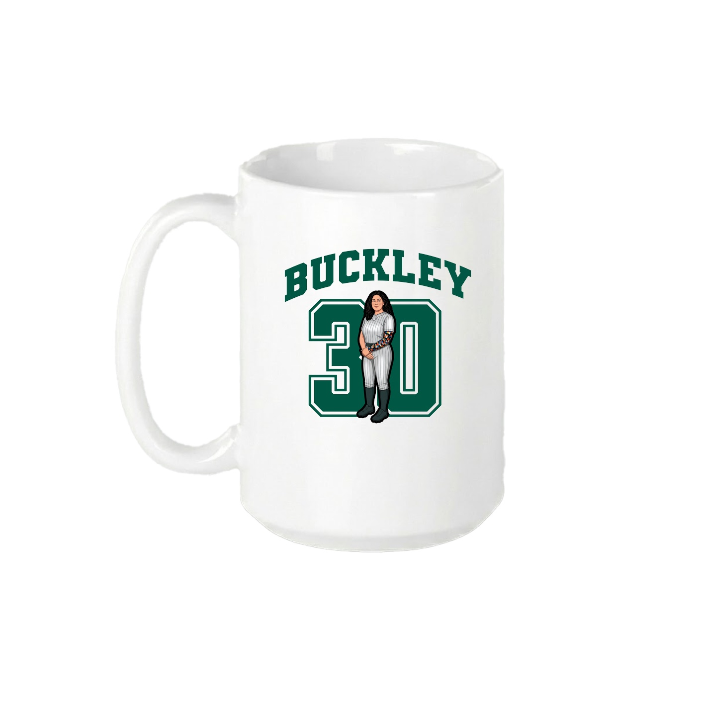 15oz Coffee Mug — Number in White