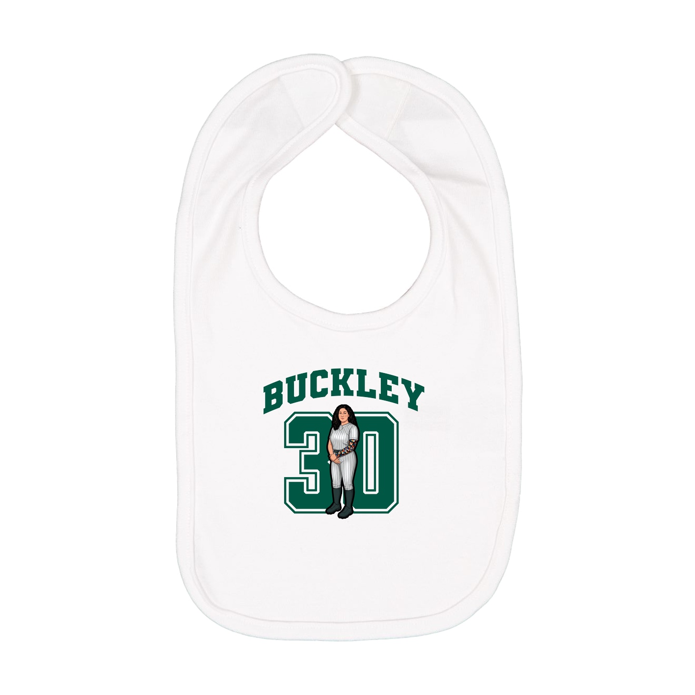 Infant Bib — Number in White