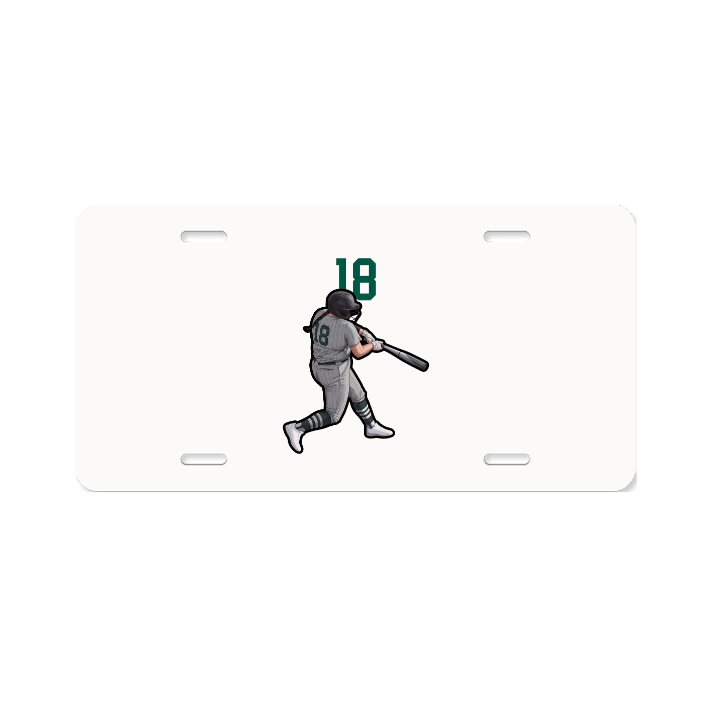 License Plate — Number Top in Classic
