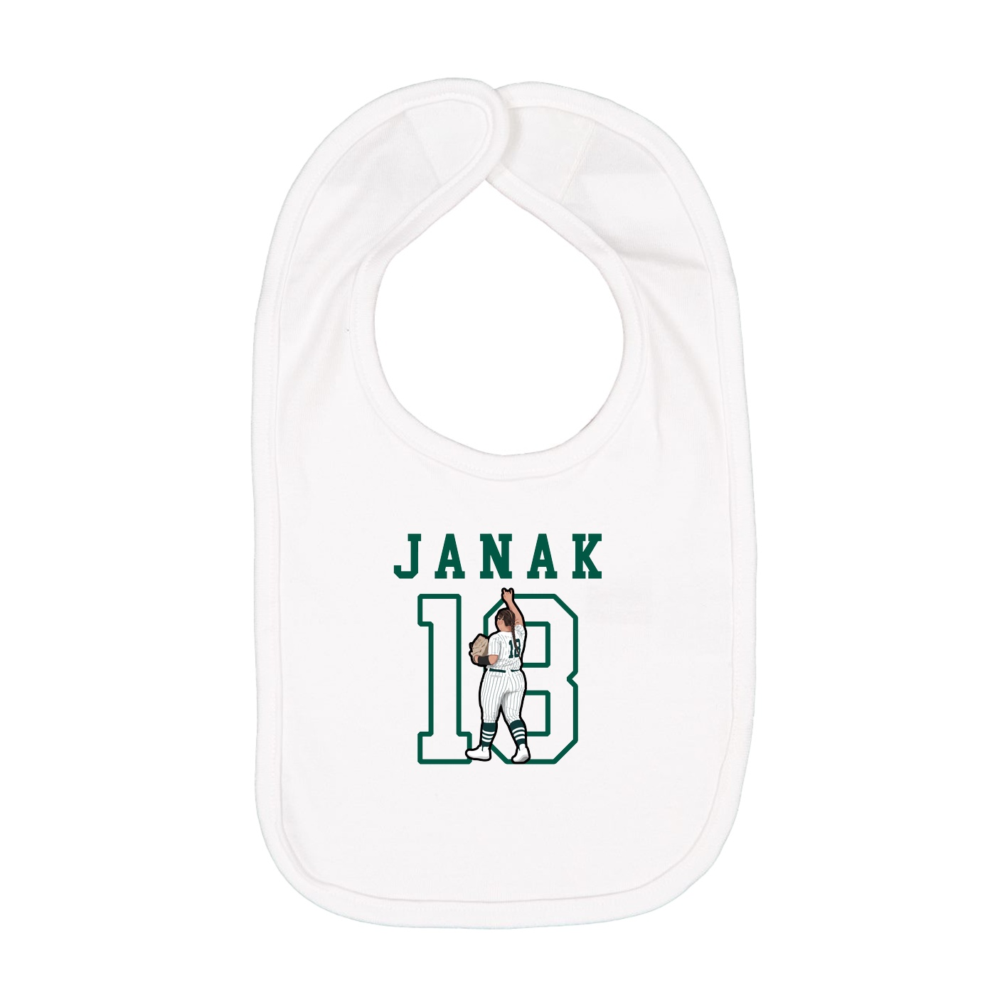 Infant Bib — Shirsey in White