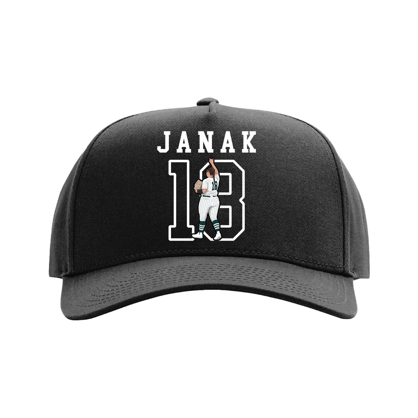 Full Fabric Five-Panel Champ Cap — Shirsey in Black