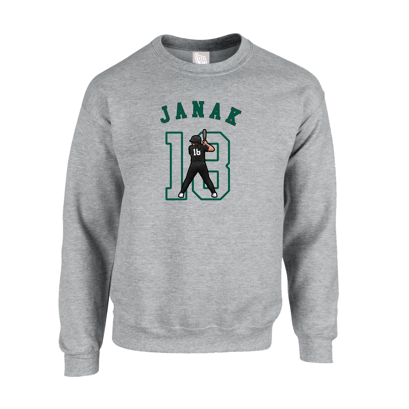 Fleece Crew — Shirsey Arch in Grey