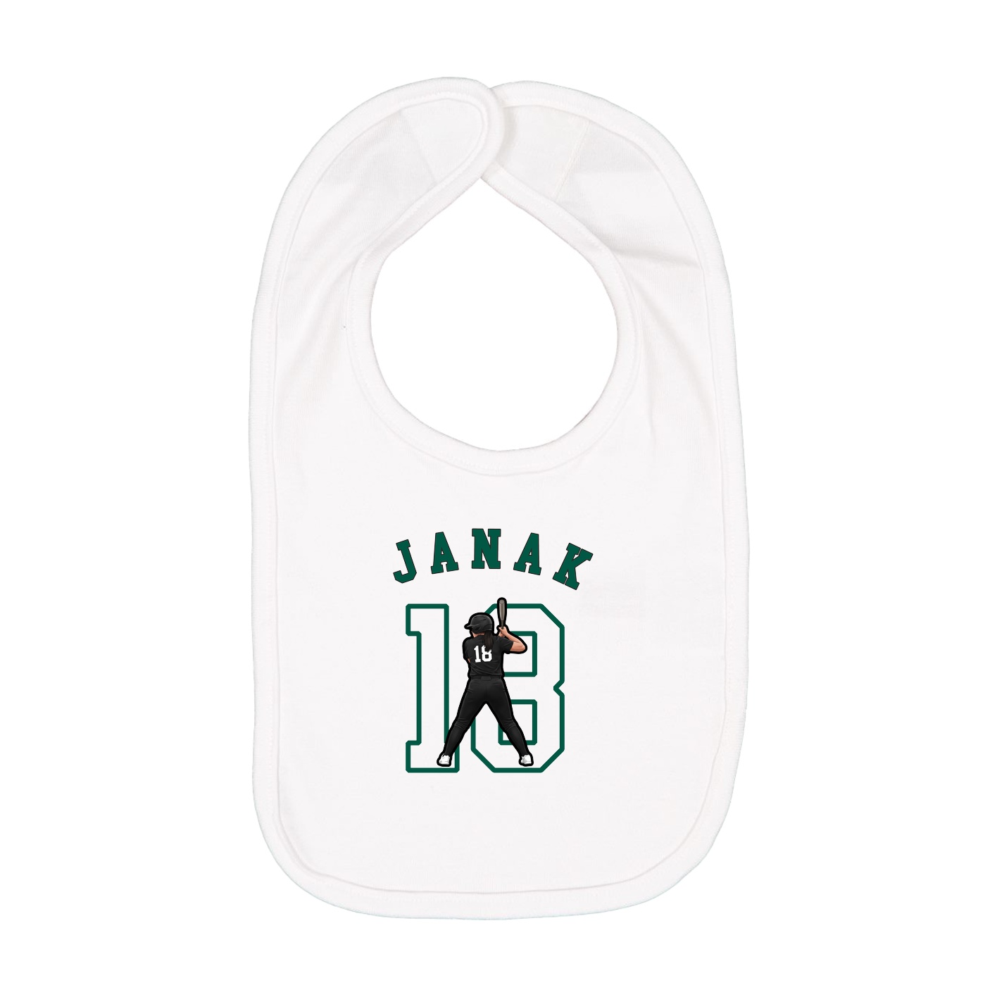 Infant Bib — Shirsey Arch in White