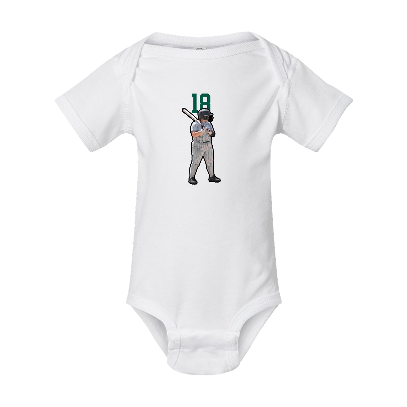 Baby Onesie — Number Top in White