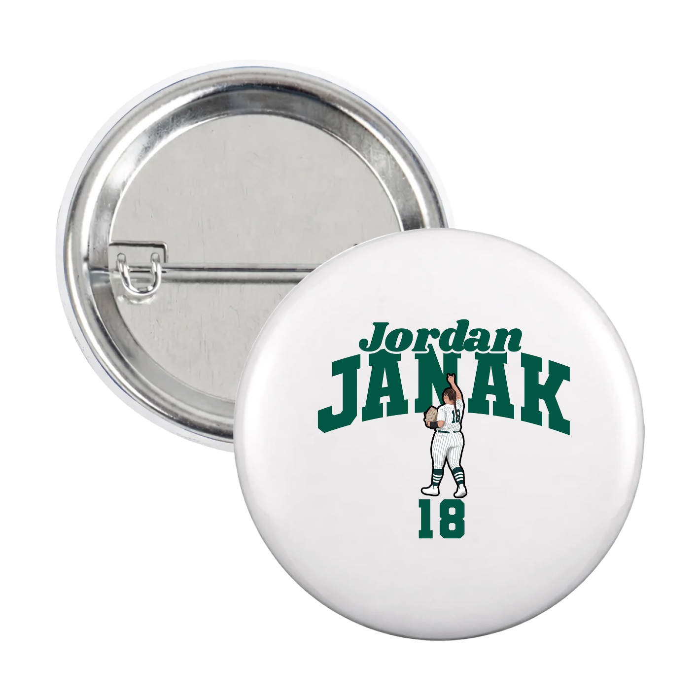 Game Day Button — Signature Arch in White