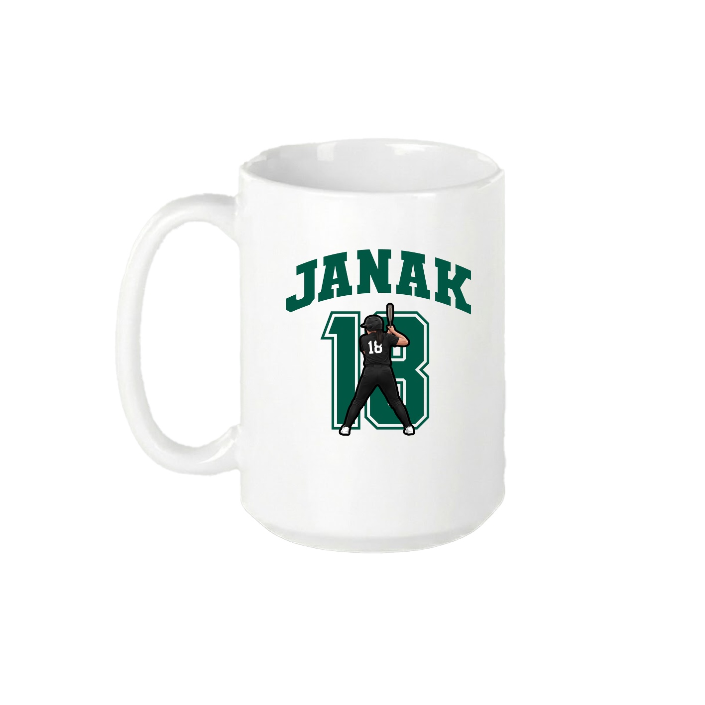 15oz Coffee Mug — Number in White