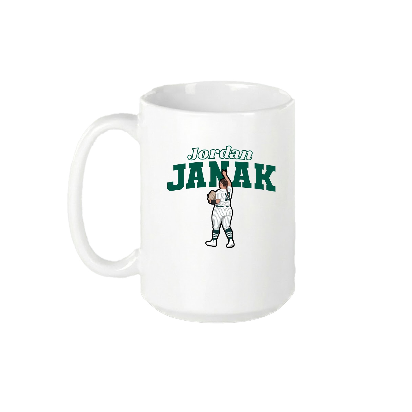 15oz Coffee Mug — Name Arch in White