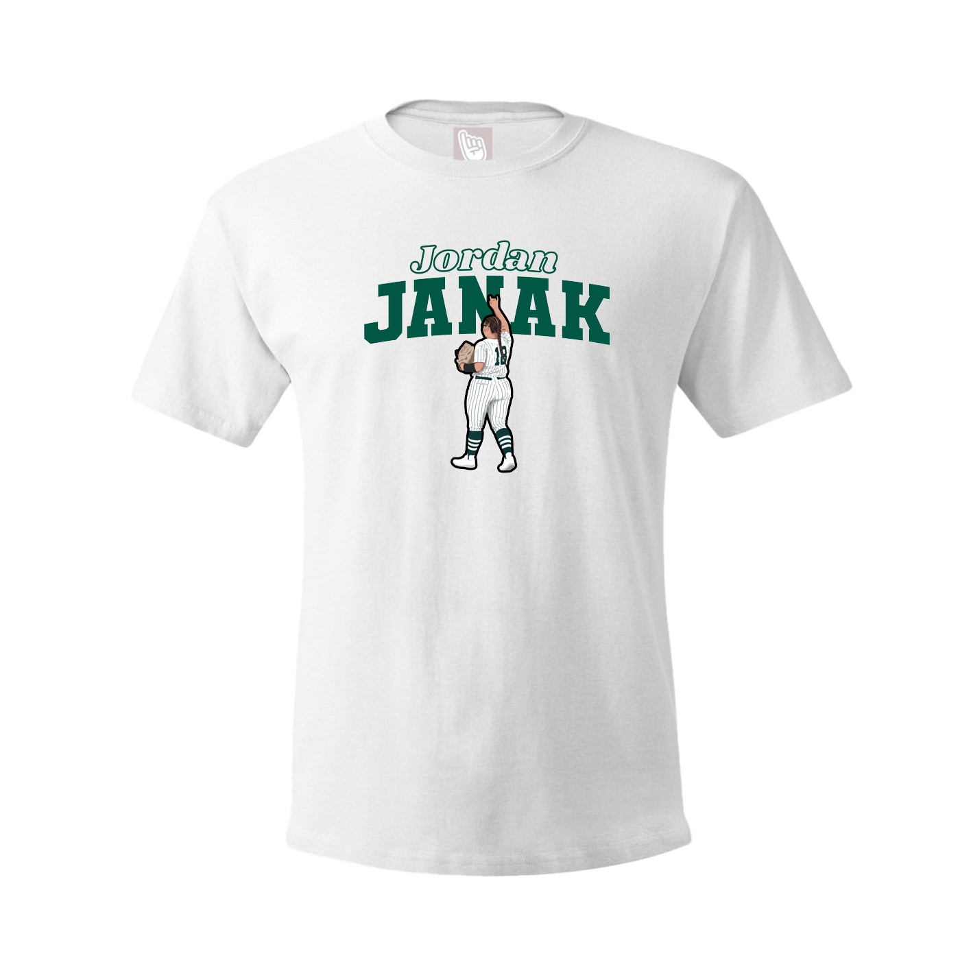 Youth Tee — Name Arch in White