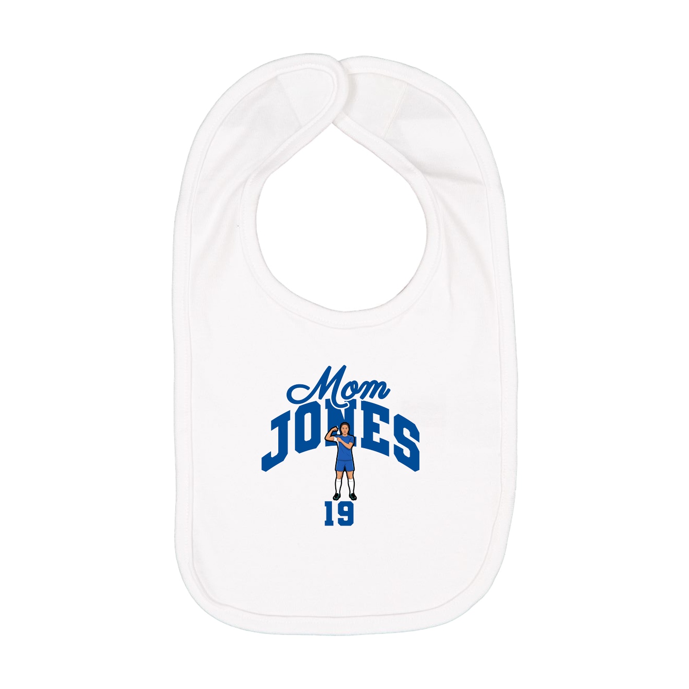Infant Bib — Mothers Day Arch in White