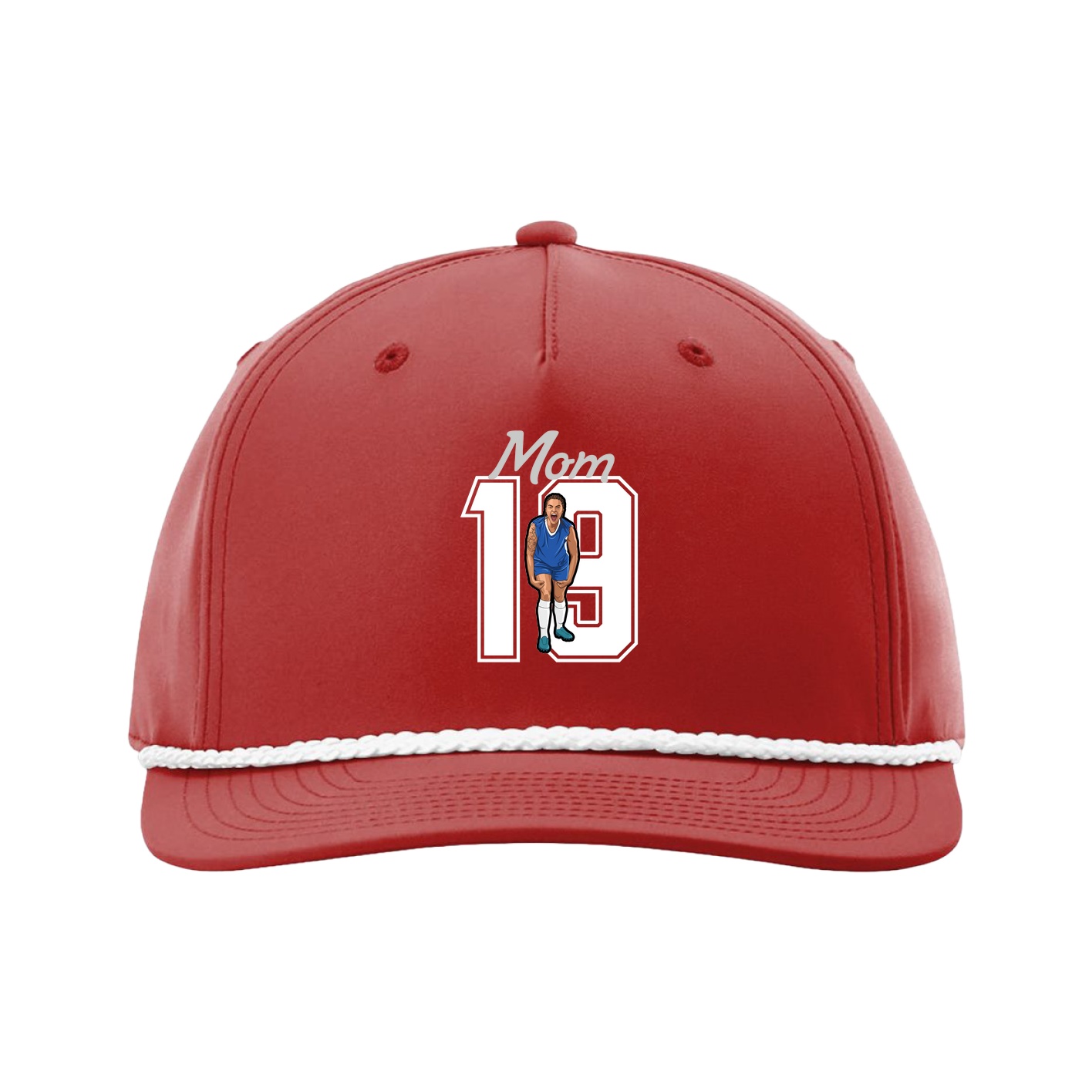 Five-Panel Classic Rope Cap — Mothers Day Shirsey in Red