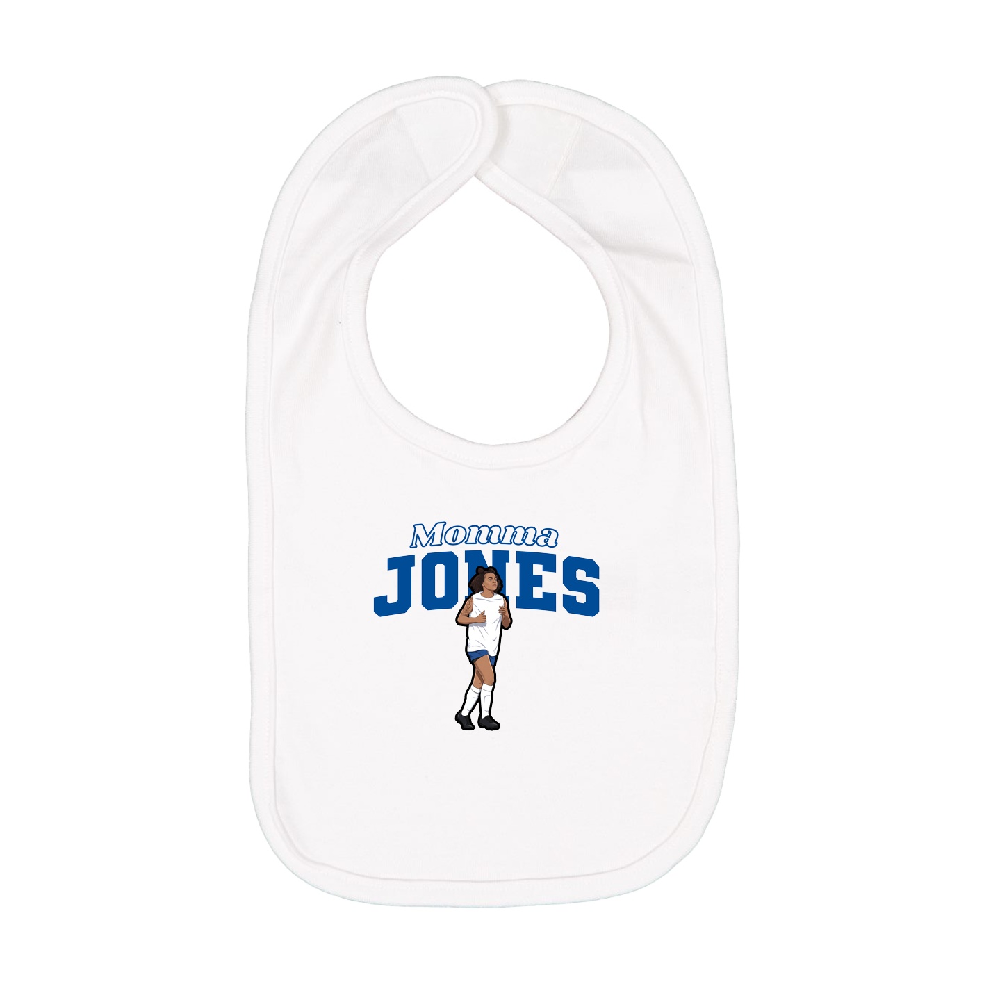 Infant Bib — Mothers Day Block in White