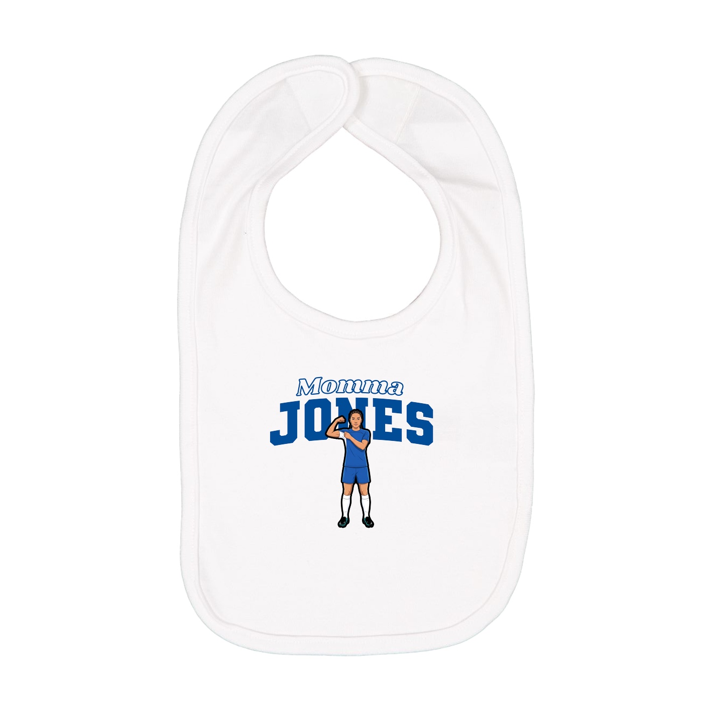 Infant Bib — Mothers Day Block in White