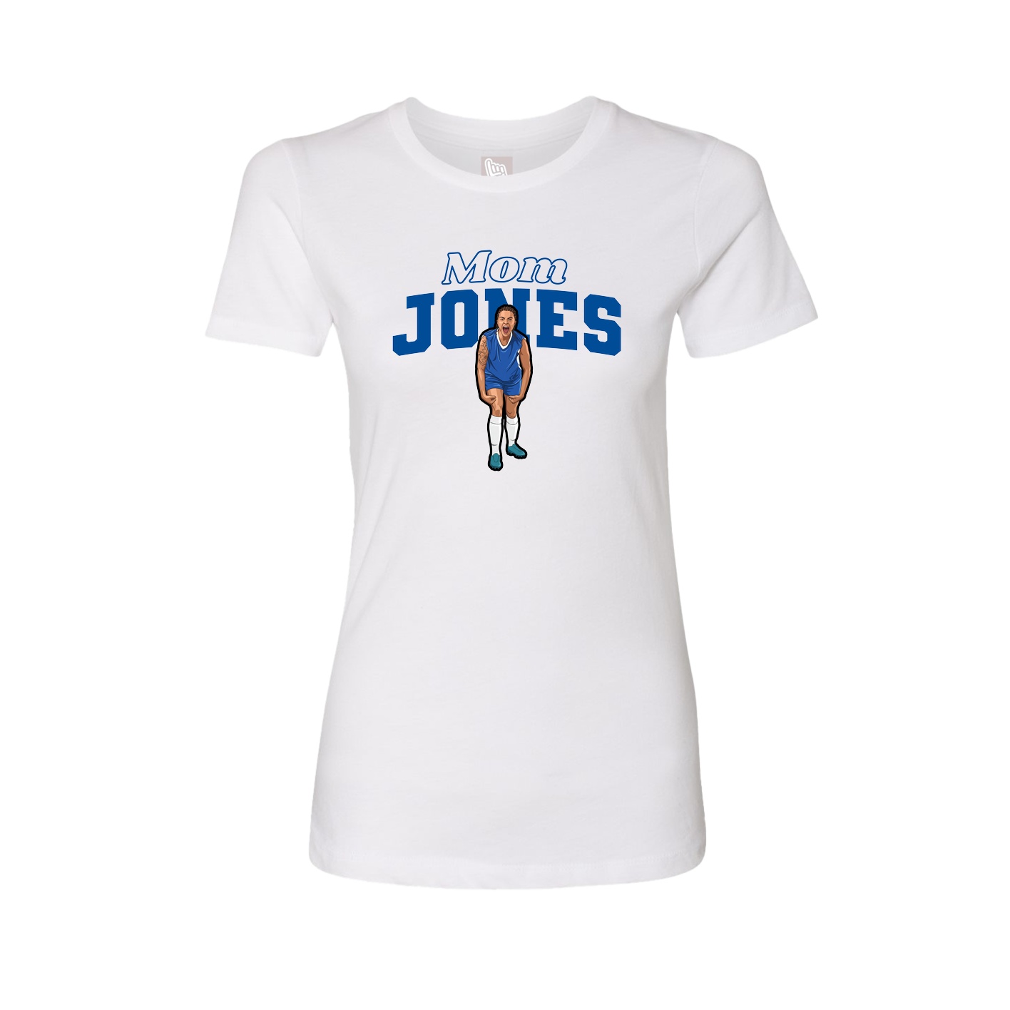 Womens Tee — Mothers Day Block in White