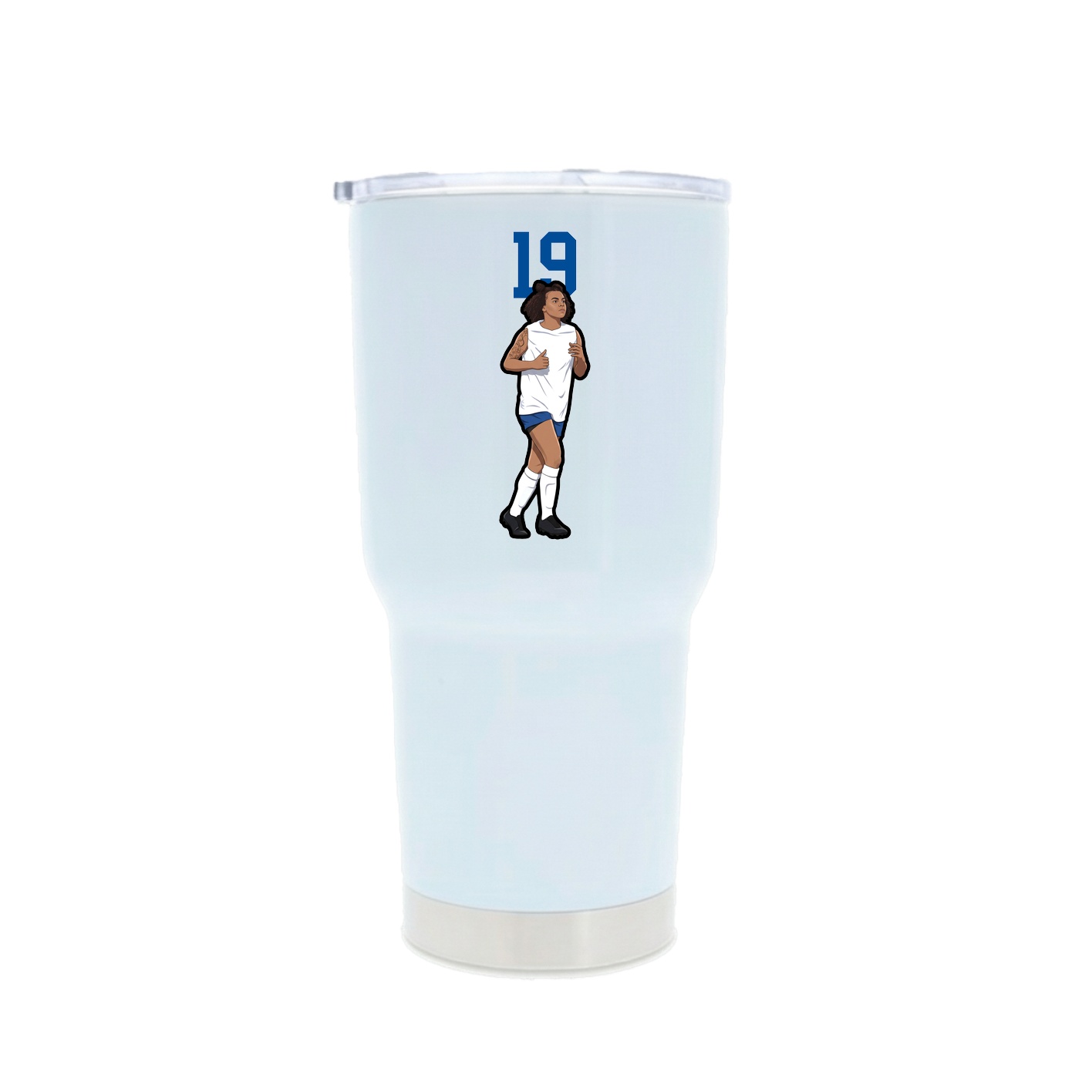 30oz Stainless Steel Tumbler — Number Top in White