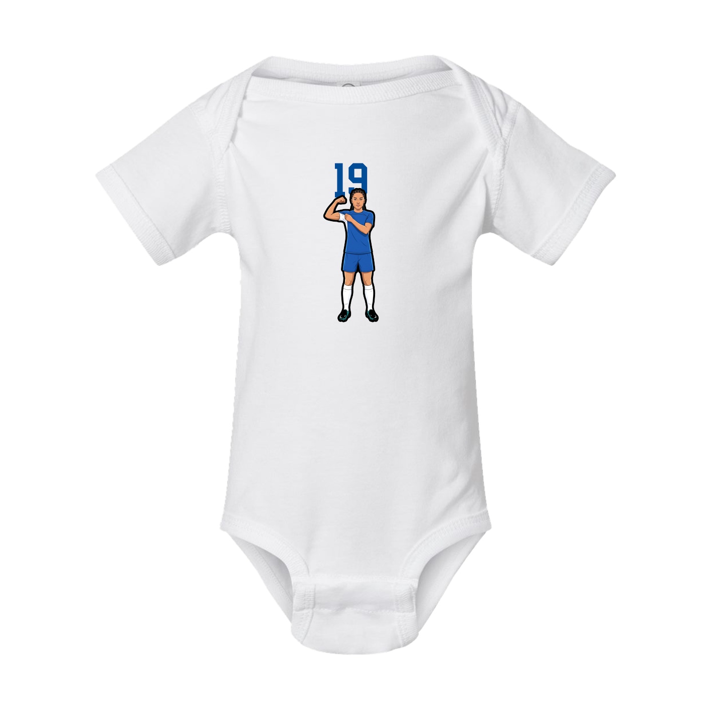 Baby Onesie — Number Top in White