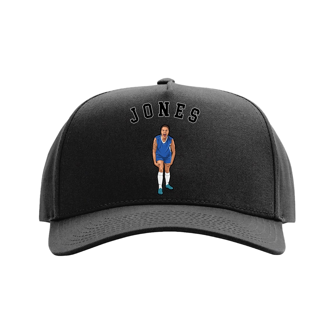 Full Fabric Five-Panel Champ Cap — Shirsey Arch in Black