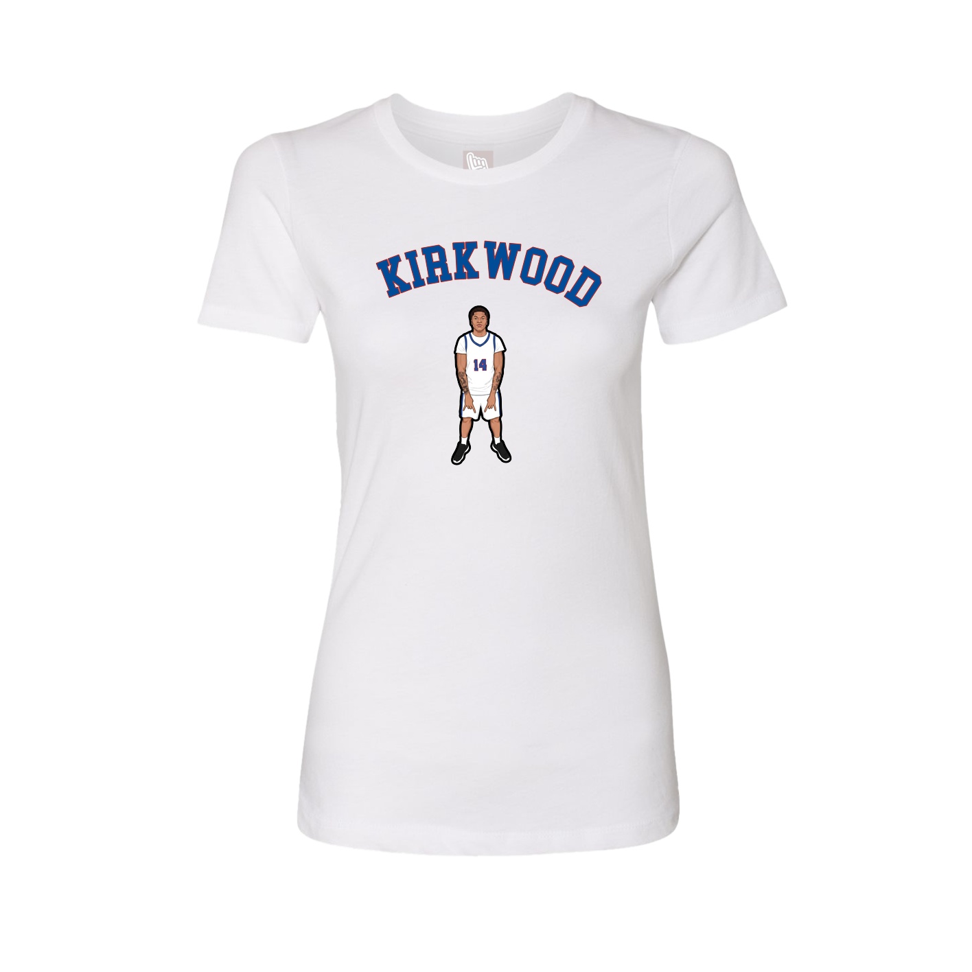 Fitted Women's Tee — Shirsey Arch in White