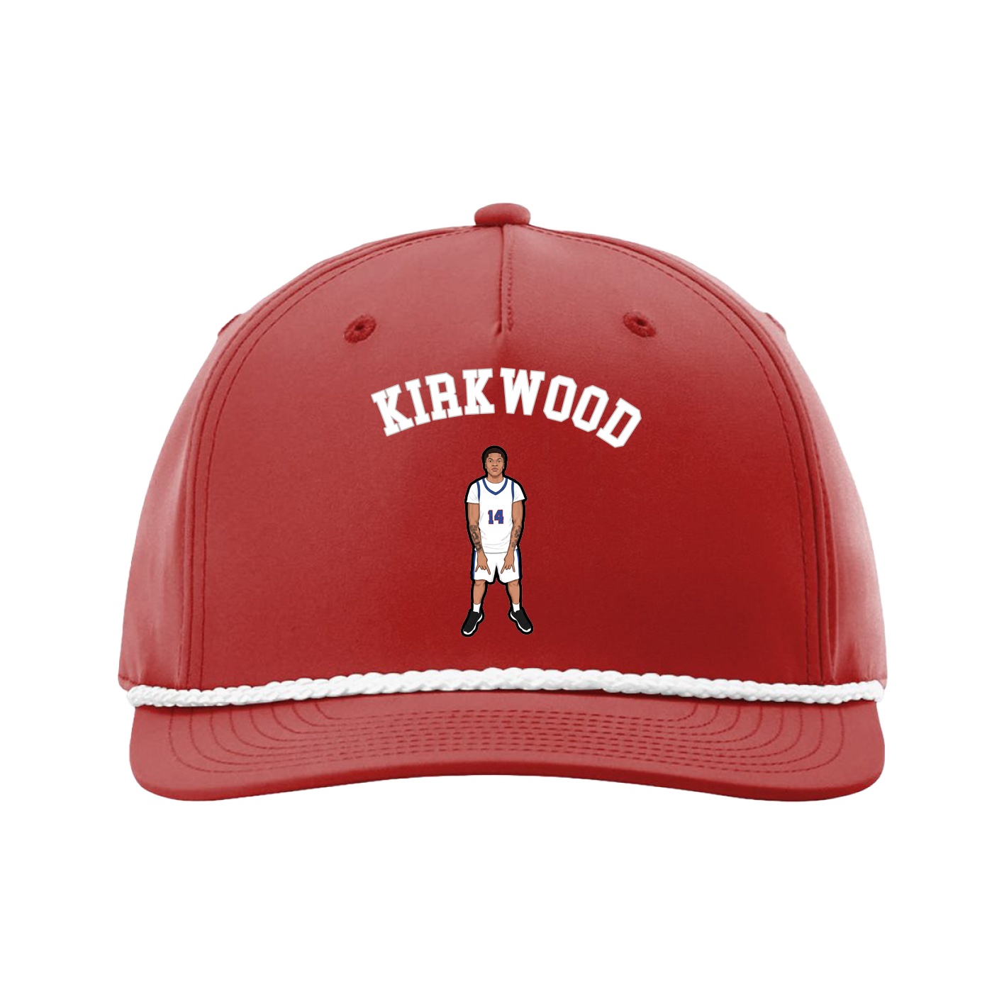 Five-Panel Classic Rope Cap — Shirsey Arch in Red
