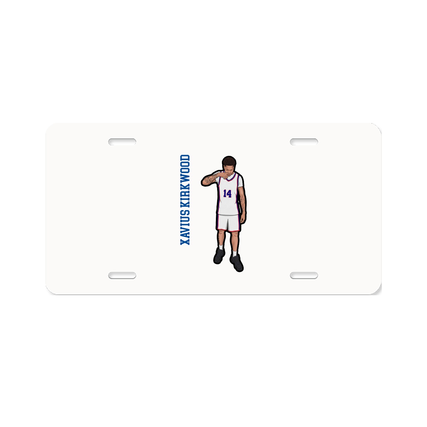 License Plate — Name Vertical in Classic