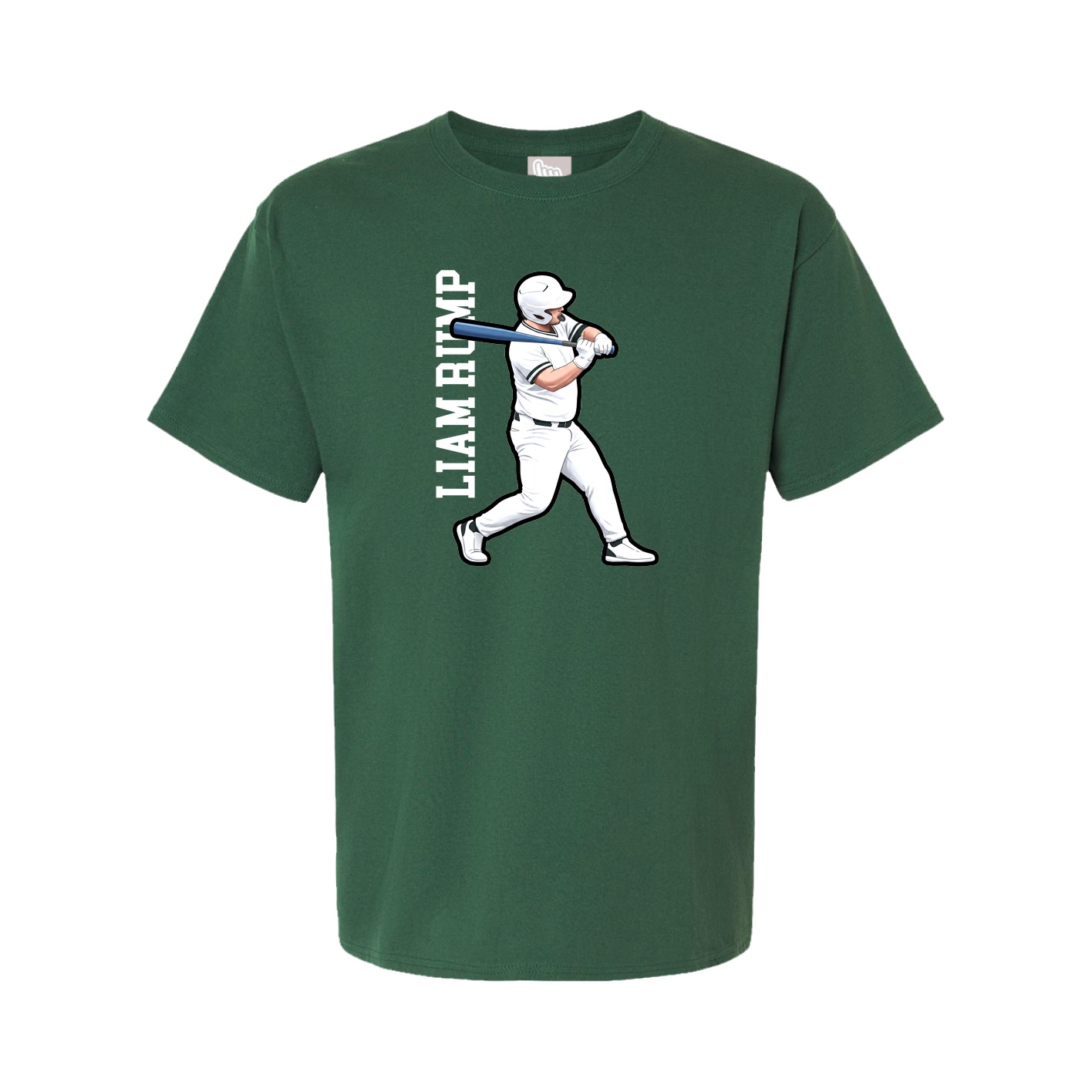 Youth Tee — Name Vertical in Green