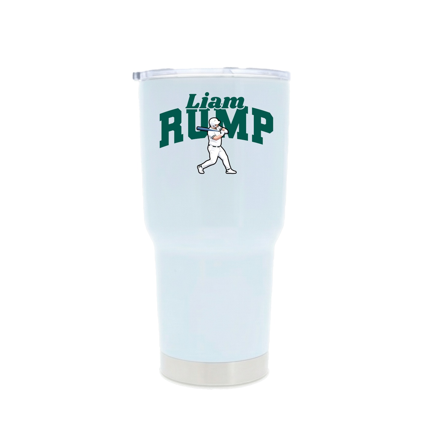 30oz Stainless Steel Tumbler — Signature Arch in White