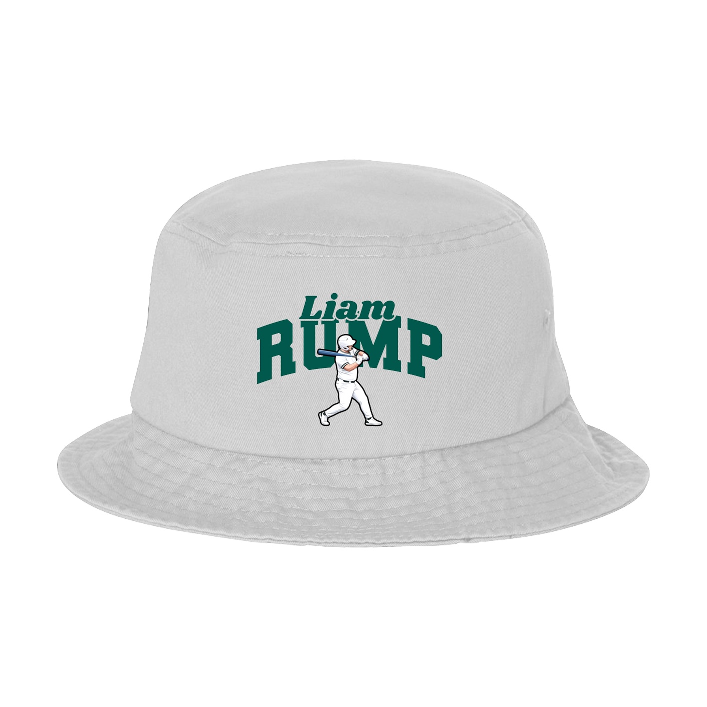 Bucket Cap — Signature Arch in White