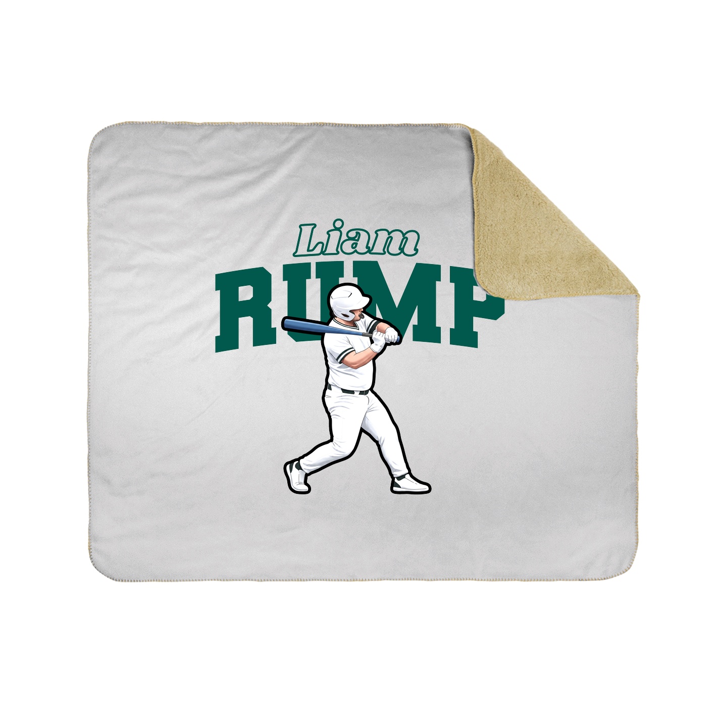 Throw Blanket — Name Arch in White