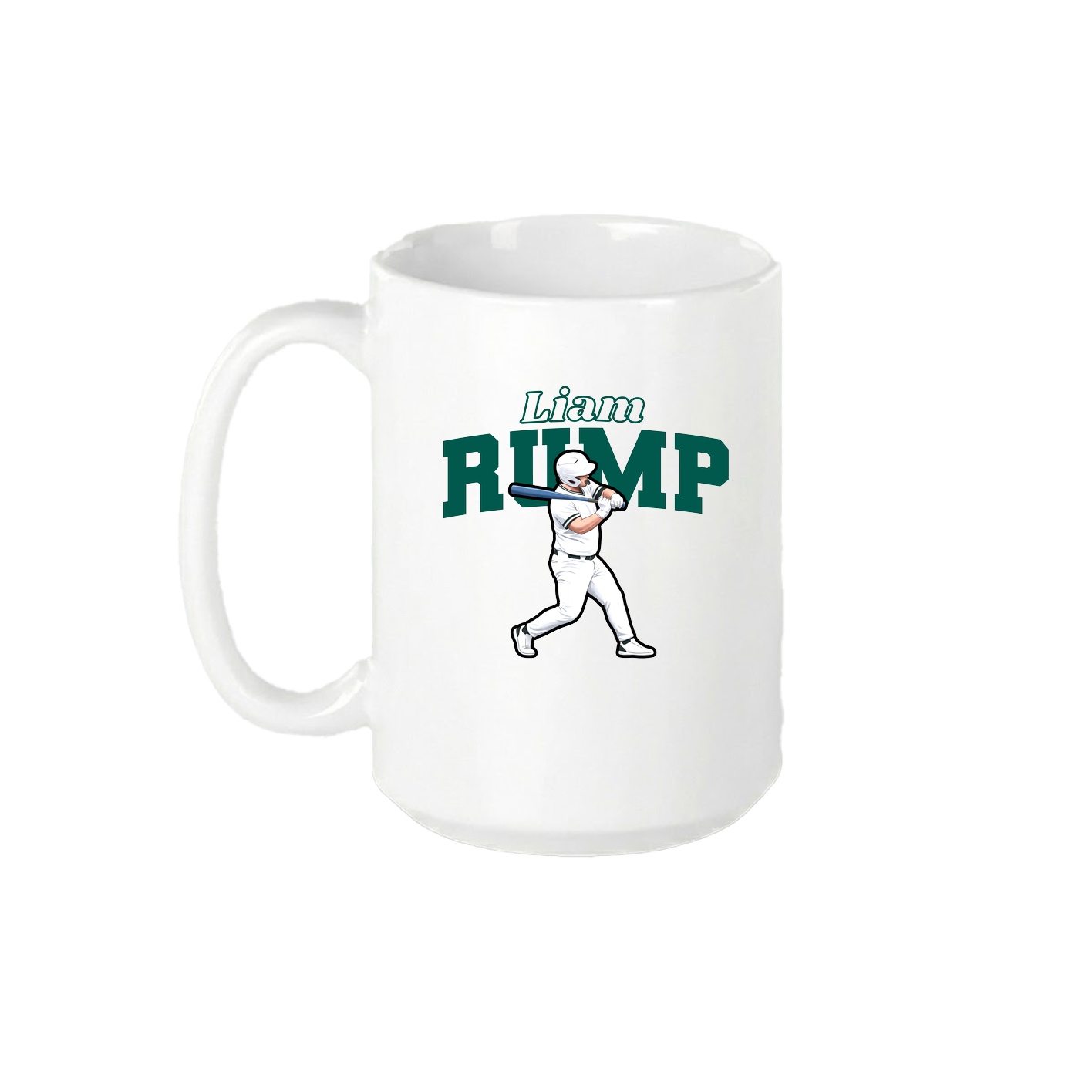15oz Coffee Mug — Name Arch in White