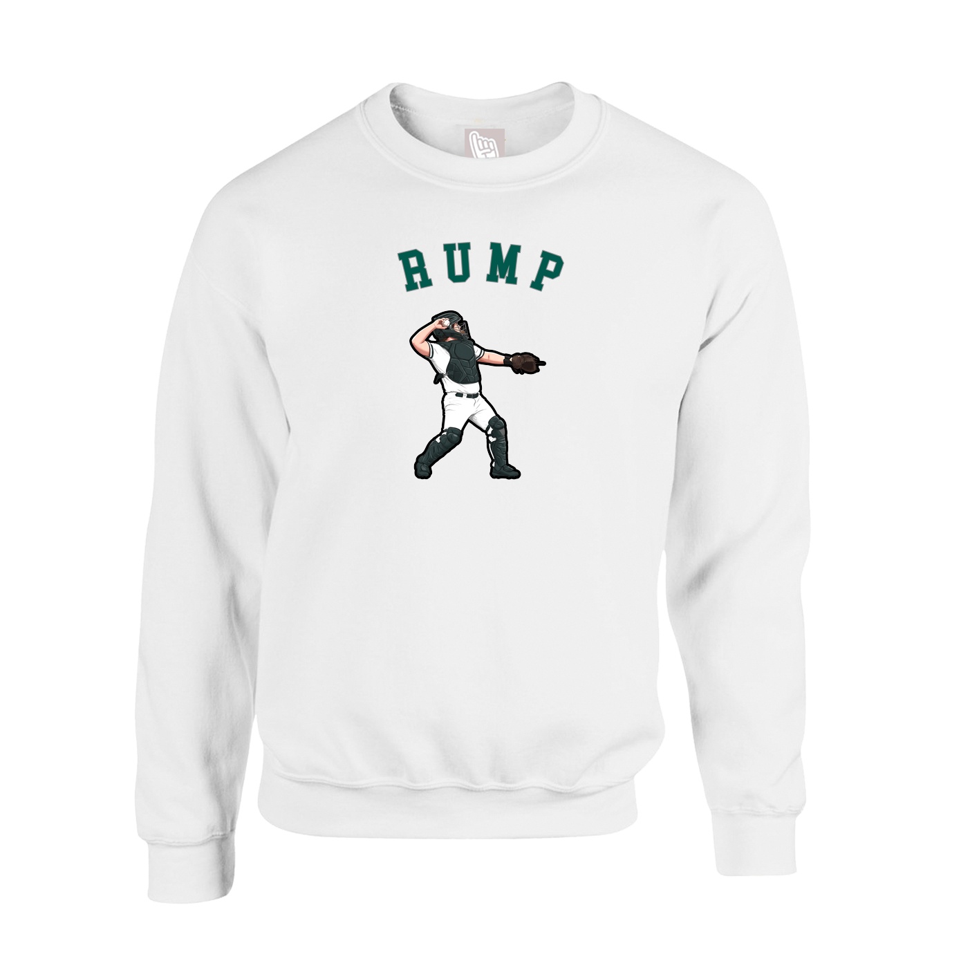 Fleece Crew — Shirsey Arch in White
