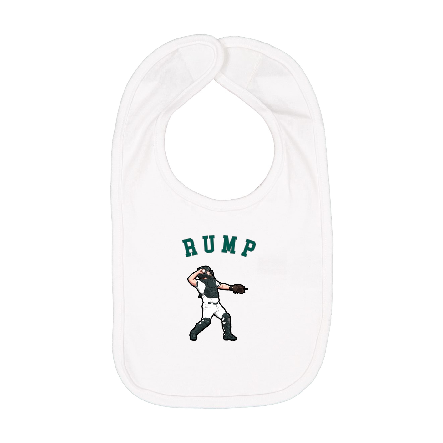 Infant Bib — Shirsey Arch in White