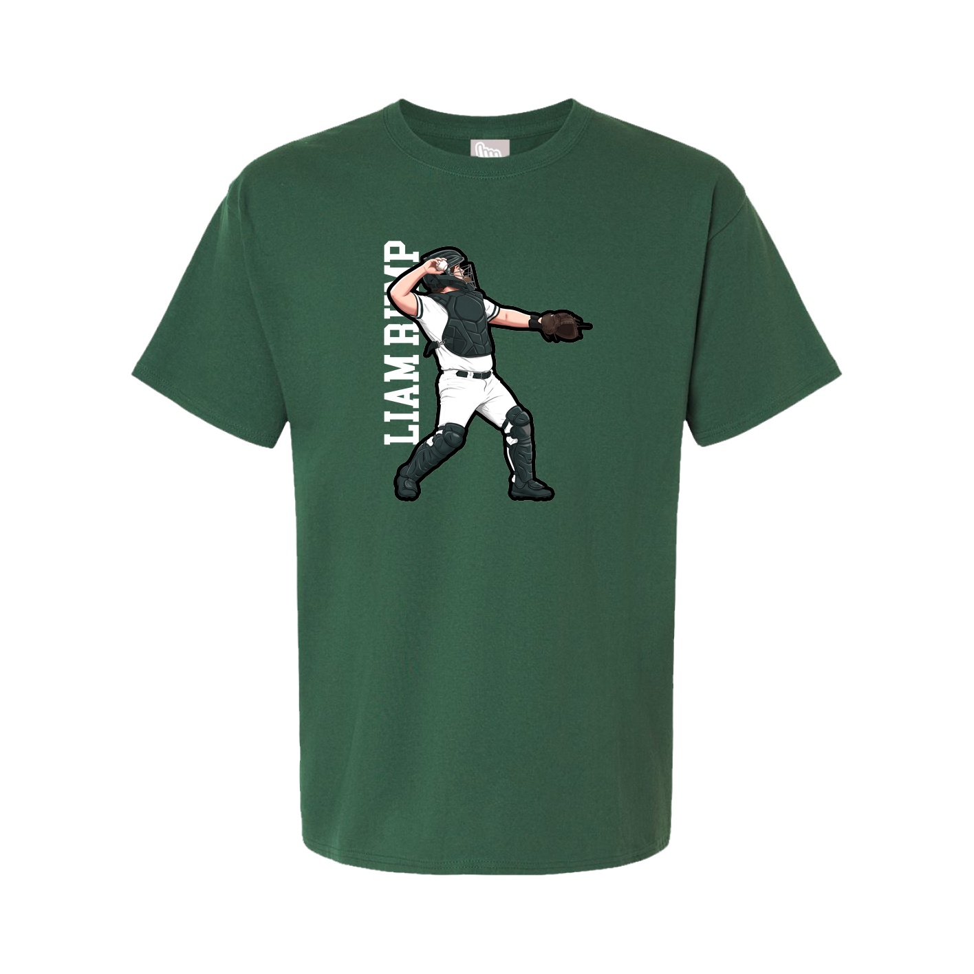 Tee — Name Vertical in Green