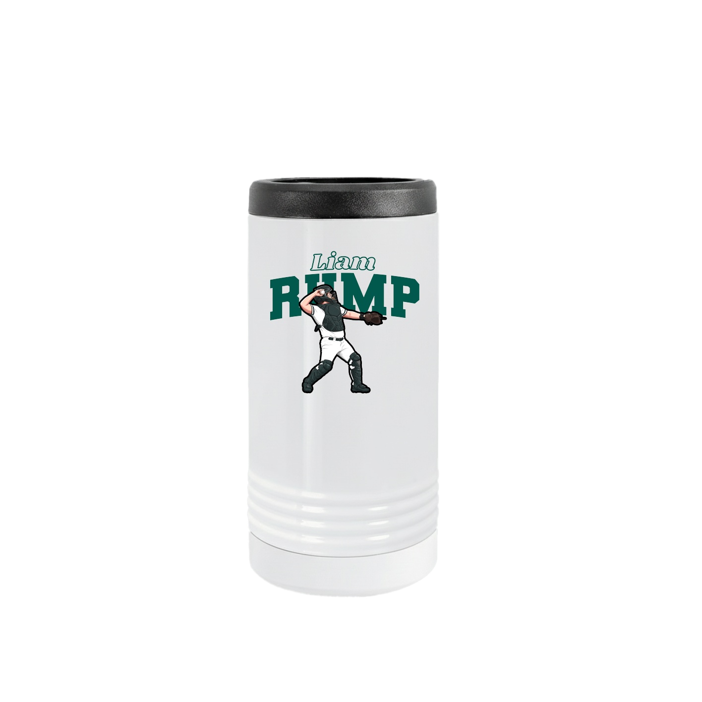 Slim Beverage Holder — Name Arch in White