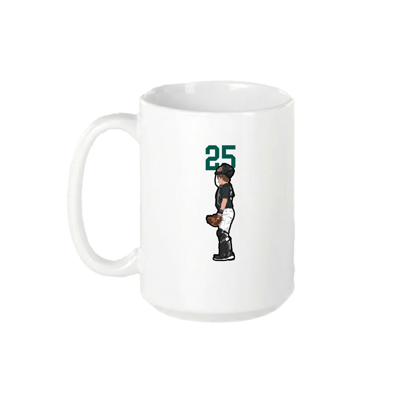 15oz Coffee Mug — Number Top in White