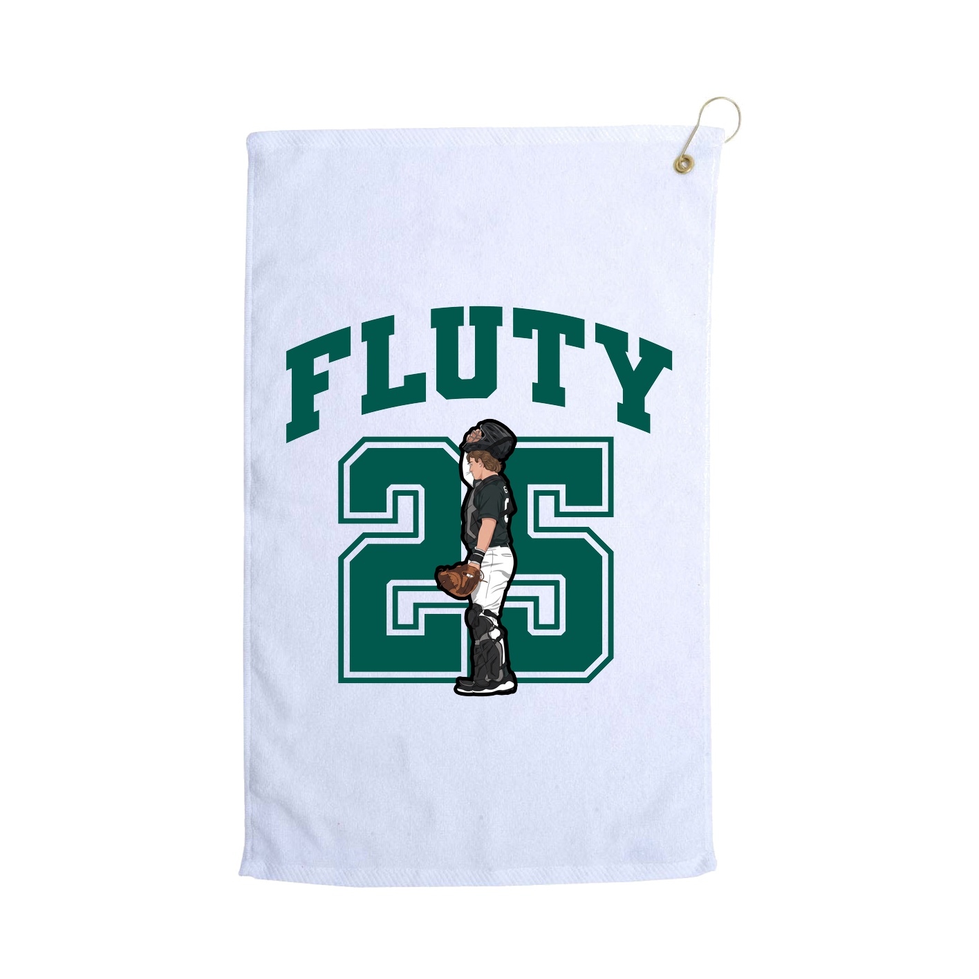 Golf Towel — Number in White