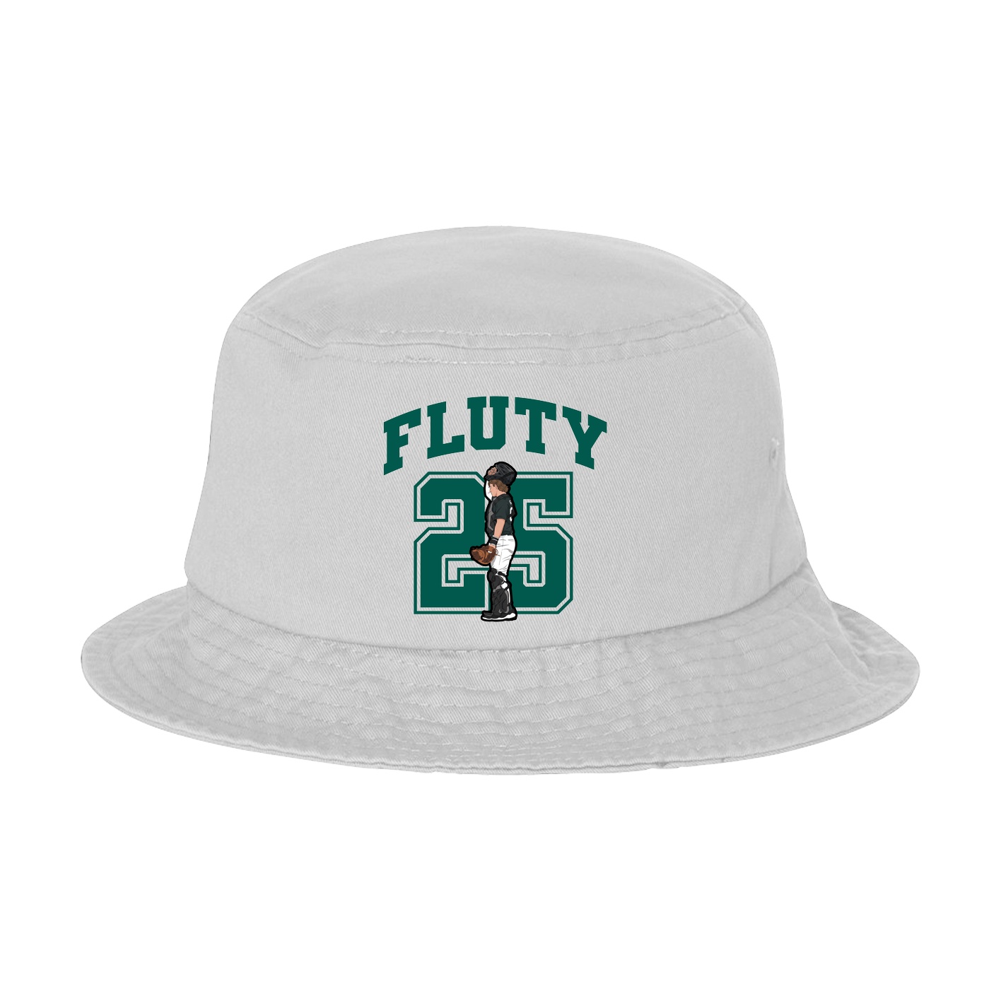 Bucket Cap — Number in White