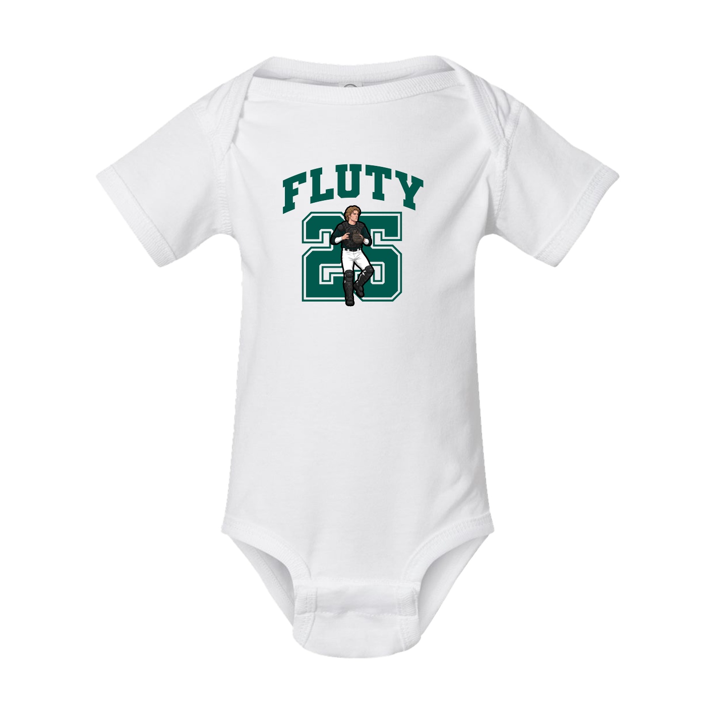 Baby Onesie — Number in White