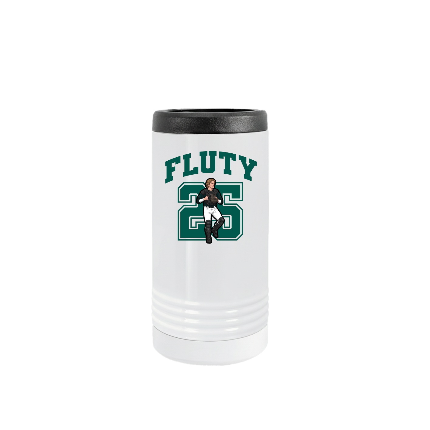 Slim Beverage Holder — Number in White