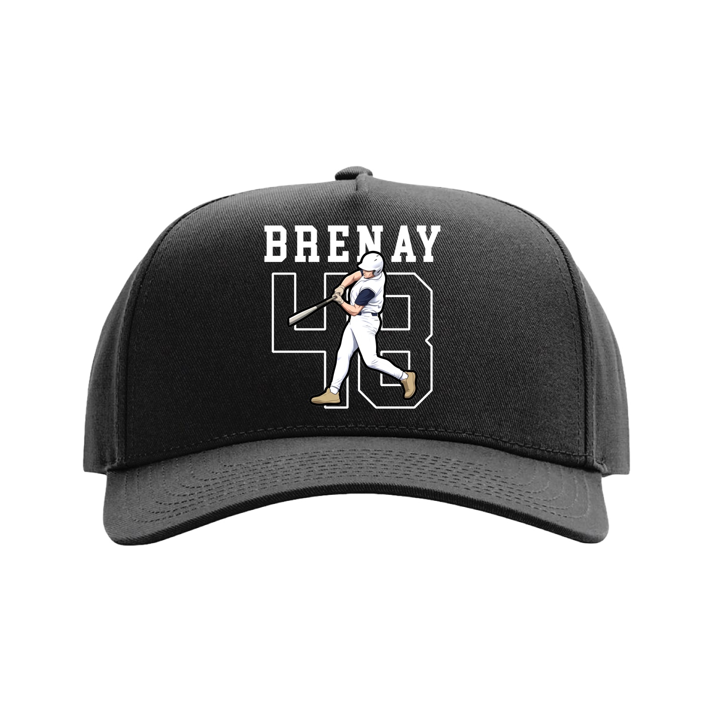 Full Fabric Five-Panel Champ Cap — Shirsey in Black