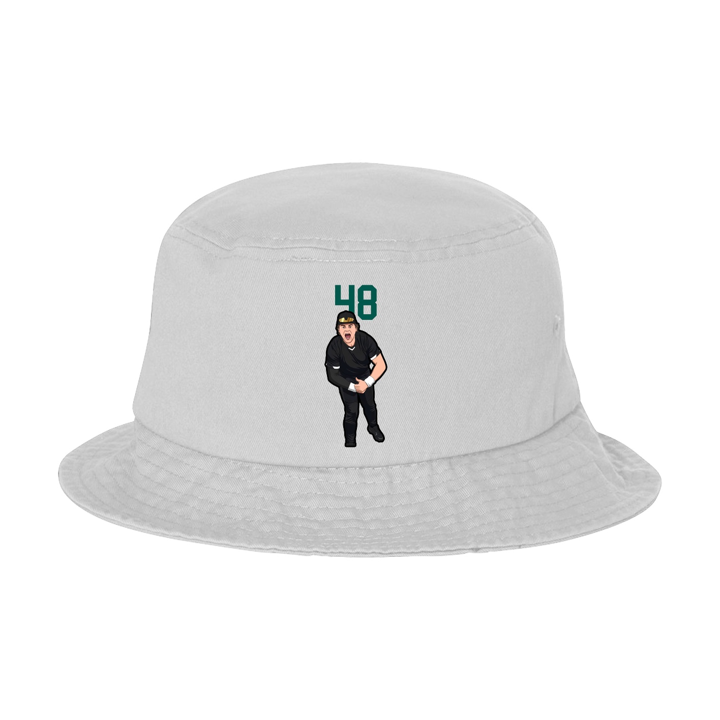 Bucket Cap — Number Top in White