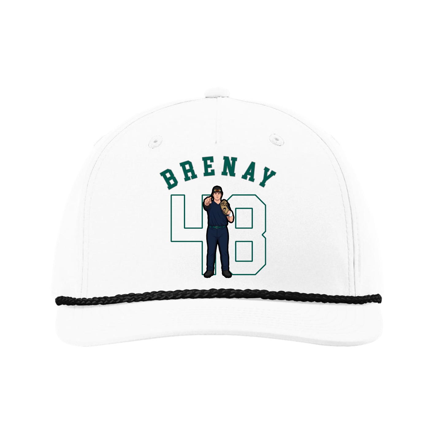 Five-Panel Classic Rope Cap — Shirsey Arch in White