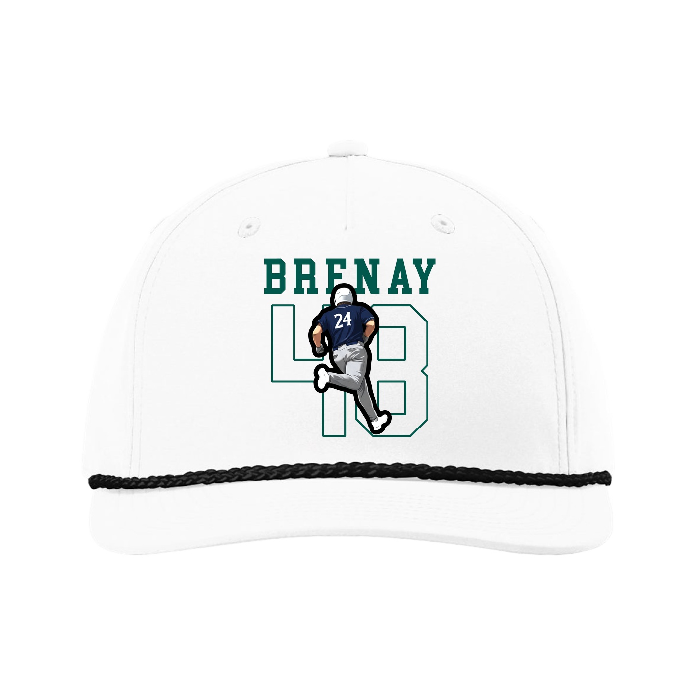 Five-Panel Classic Rope Cap — Shirsey in White