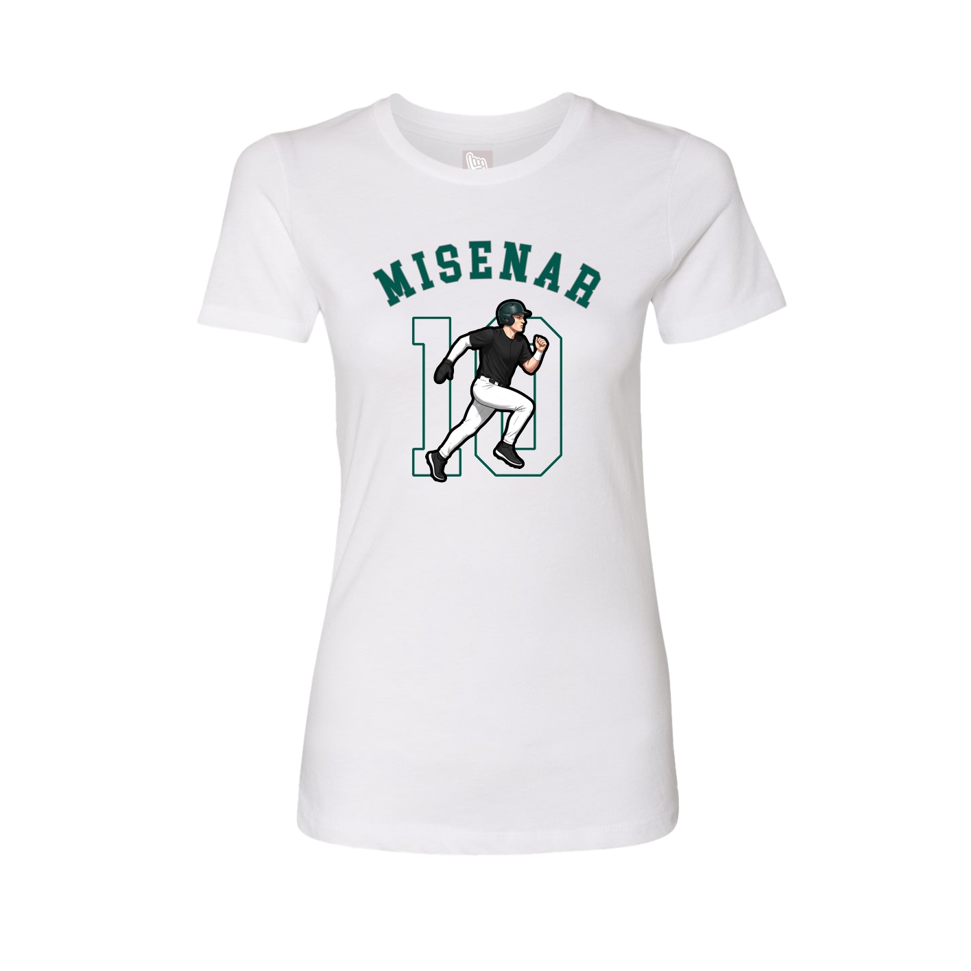 Fitted Women's Tee — Shirsey Arch in White