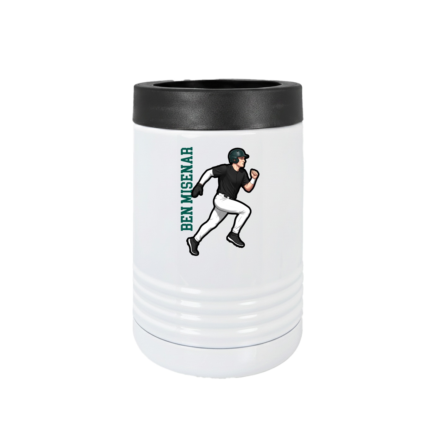 Beverage Holder — Name Vertical in White