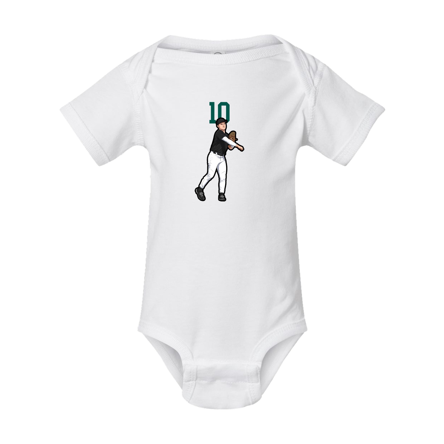 Baby Onesie — Number Top in White