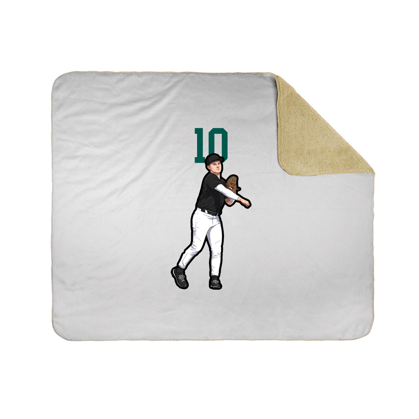 Throw Blanket — Number Top in White