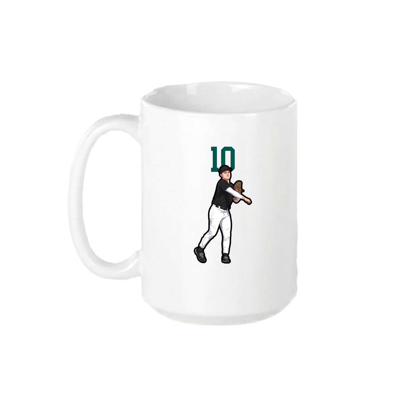 15oz Coffee Mug — Number Top in White