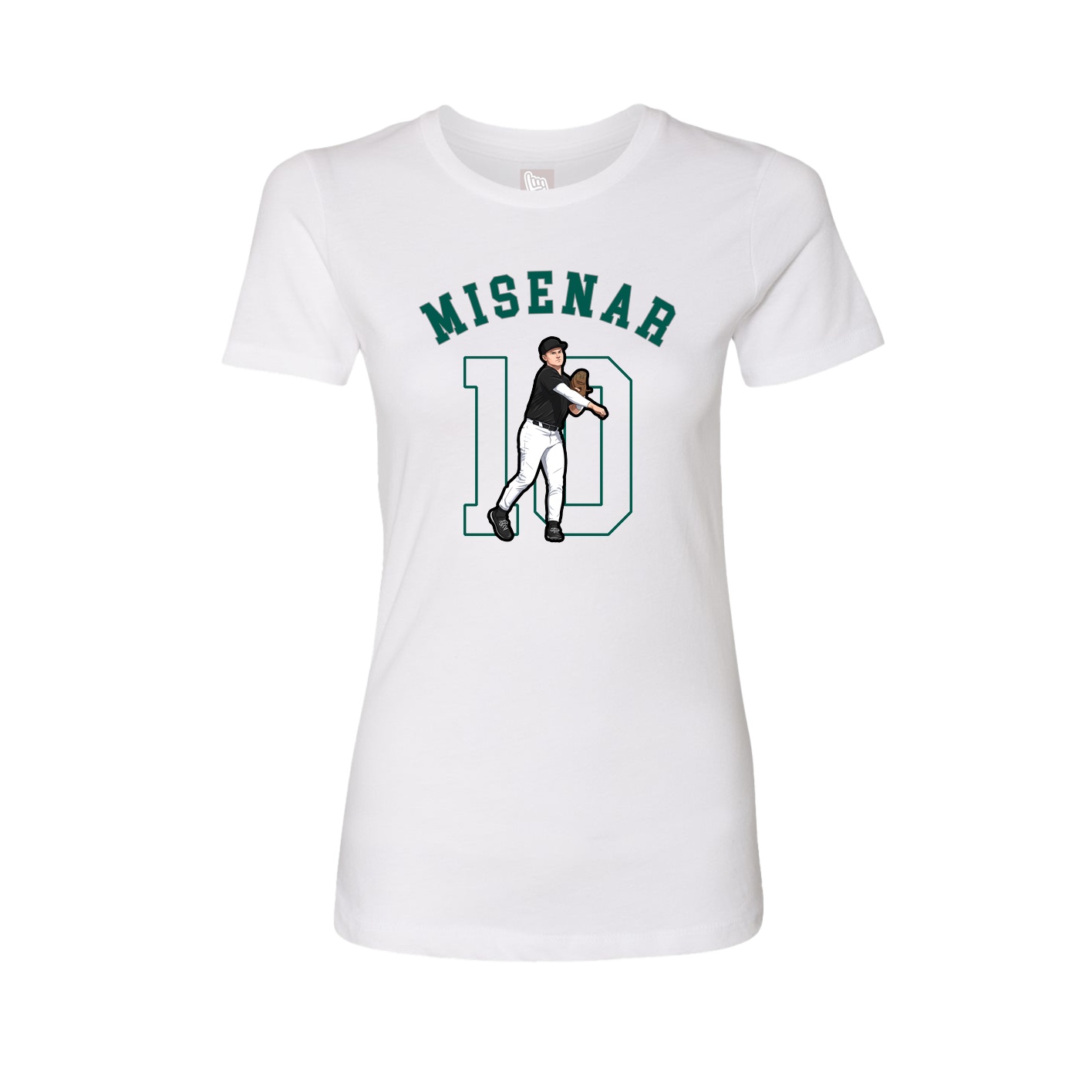 Fitted Women's Tee — Shirsey Arch in White