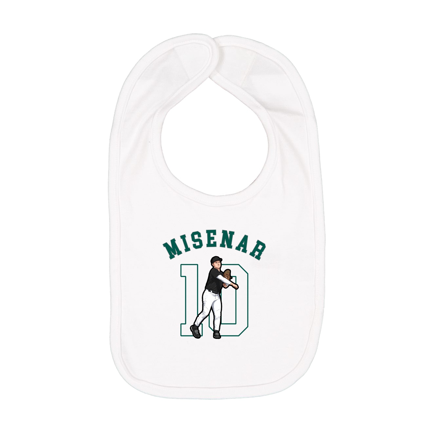 Infant Bib — Shirsey Arch in White